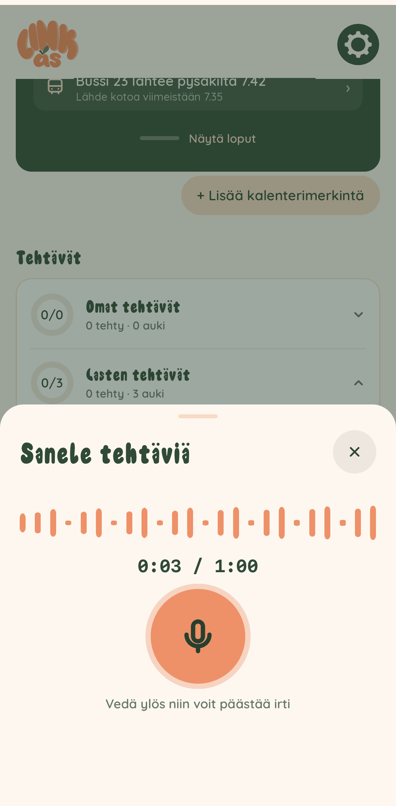 LINKasin sanelu käynnissä